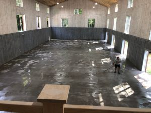 Barn - Inside - Building the Courts