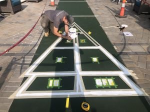 Shuffle Board Court Painting Striping Numbering
