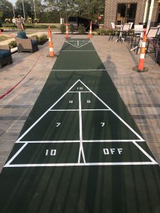 Shuffle Board Court Painting Striping Numbering Built