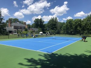 Finishing the Private Residential Tennis Court